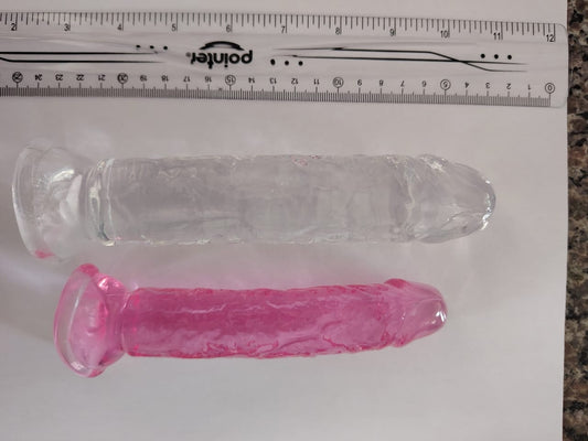 Consolador sencillo transparente M