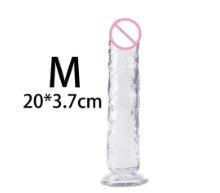 Consolador sencillo transparente M