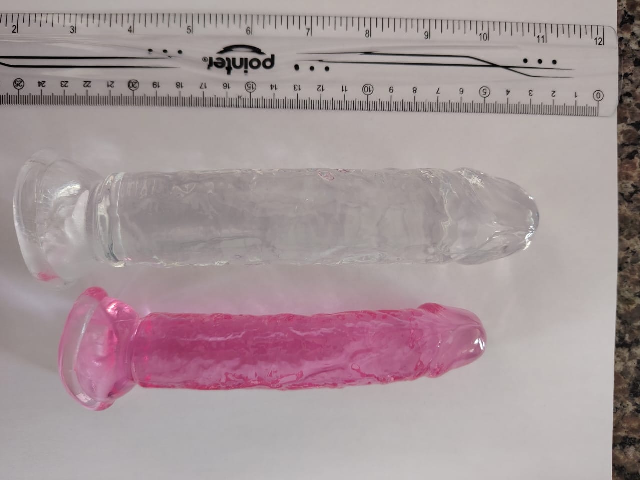 Consolador sencillo transparente M