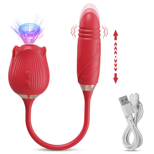 Vibrador estilo rosa doble